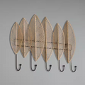 MIRRORS AND MORE Alma Wandgarderobe – Gold/Schwarz, 5 Haken, 44 × 47 × 6 cm