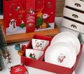 Weihnachtliches Keramik-Geschirrset in Geschenkbox – 4-teilig